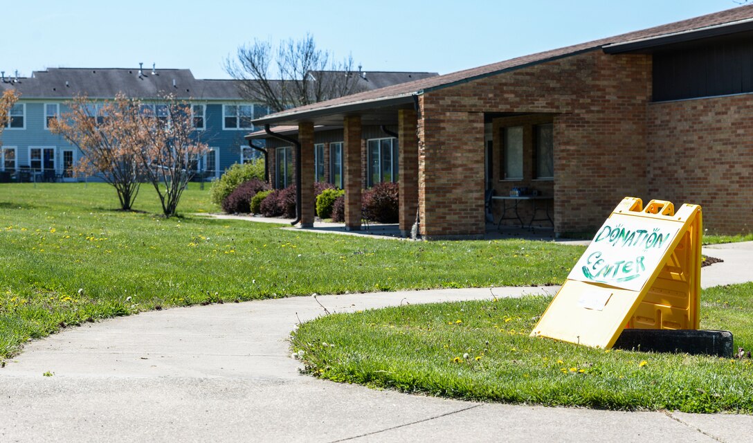 The 88th Air Base Wing’s donation center is currently open Monday through Friday from 1 until 5 p.m. outside the chapel located in the Prairies housing area, at Wright-Patterson Air Force Base, Ohio. (U.S. Air Force photo by Wesley Farnsworth)