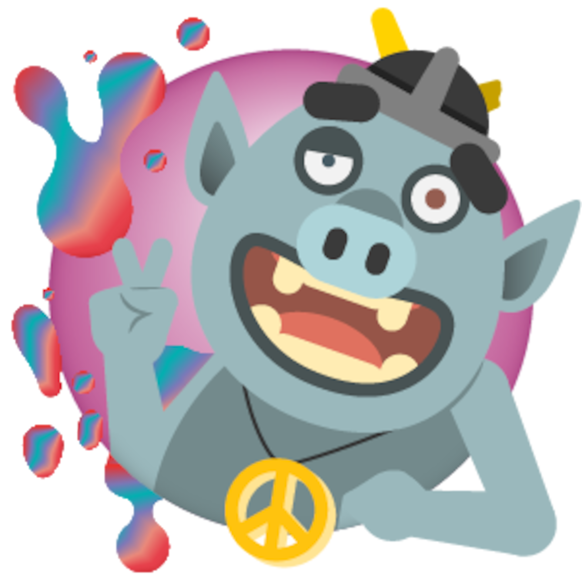 a graphic of a peacemaker troll