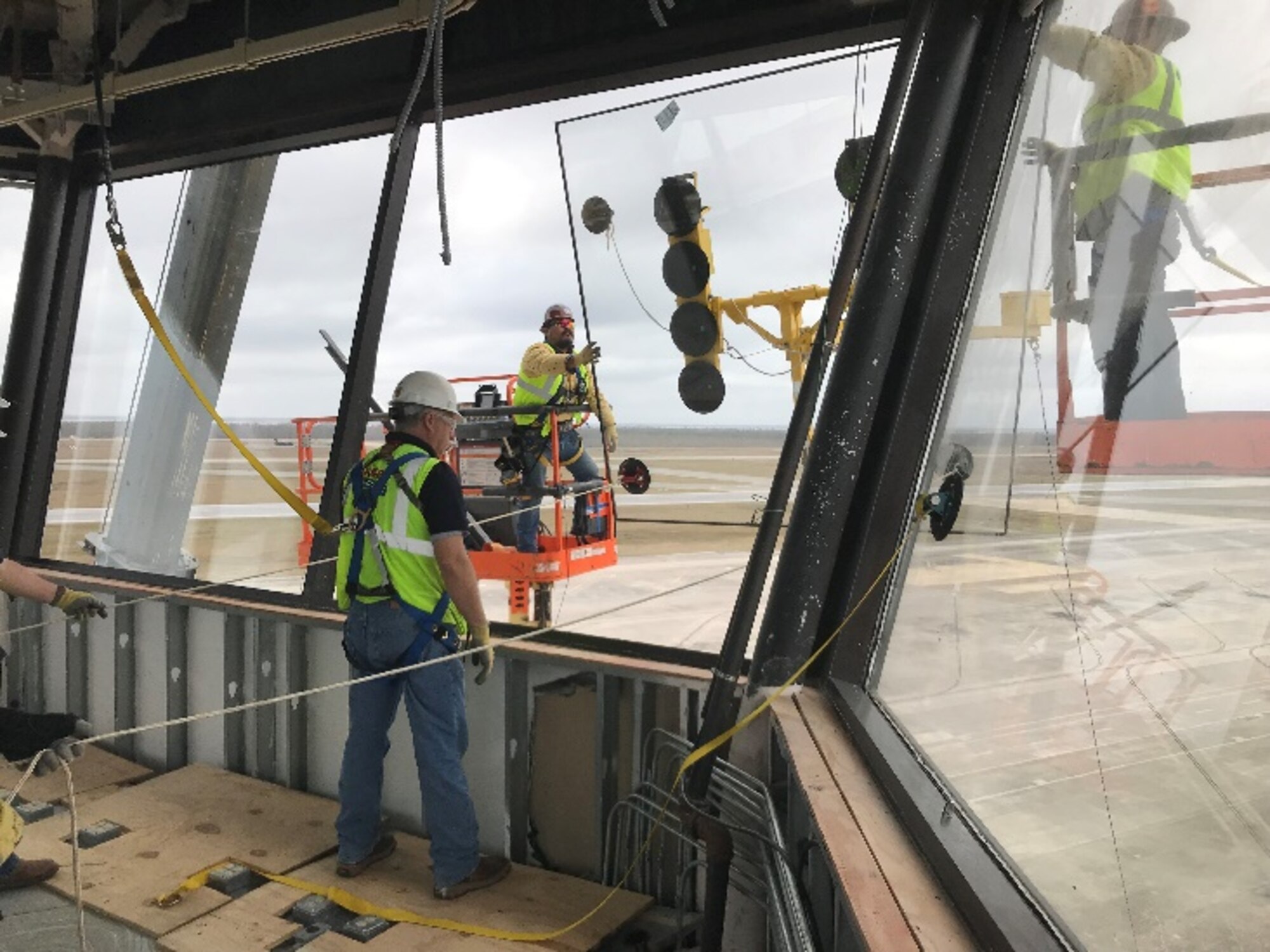 In Feb. 2019, four months after Hurricane Michael devastated Tyndall Air Force Base, Fla., contractors supporting hurricane recovery efforts