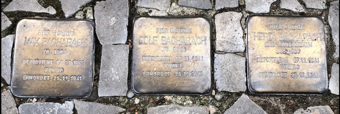 The Stolpersteine are mini memorials the victims of the Holocaust all around Germany. Each of the small monuments is engraved by hand without the use of mechanized processes. (Courtesy photo)