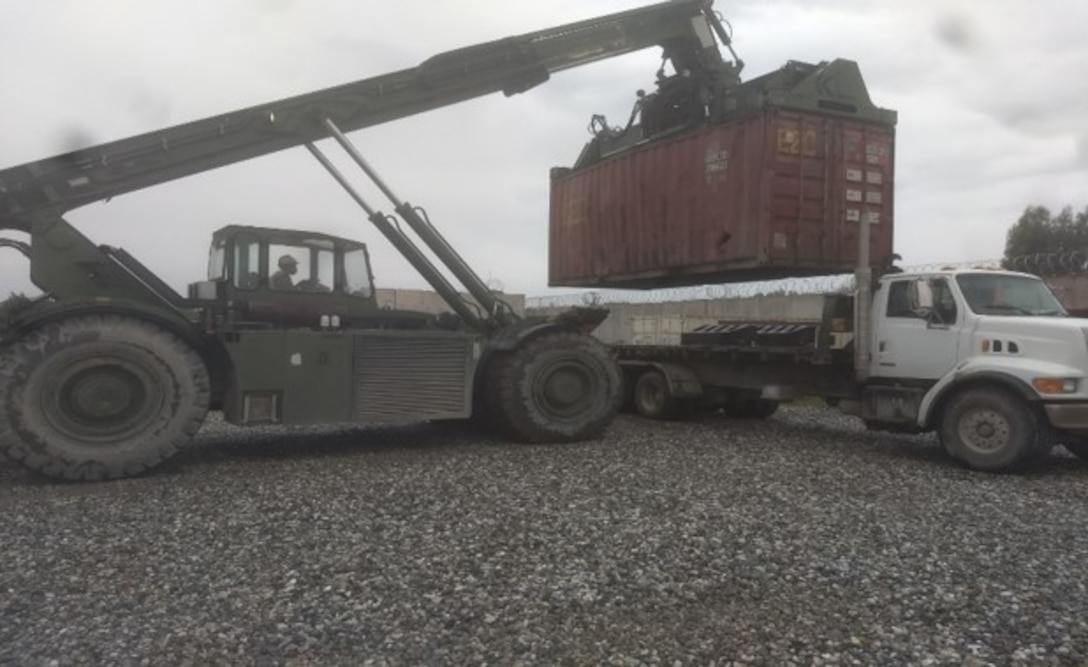 Employees at the Fenty site are minimizing contact by staging scrap containers outside the compound.