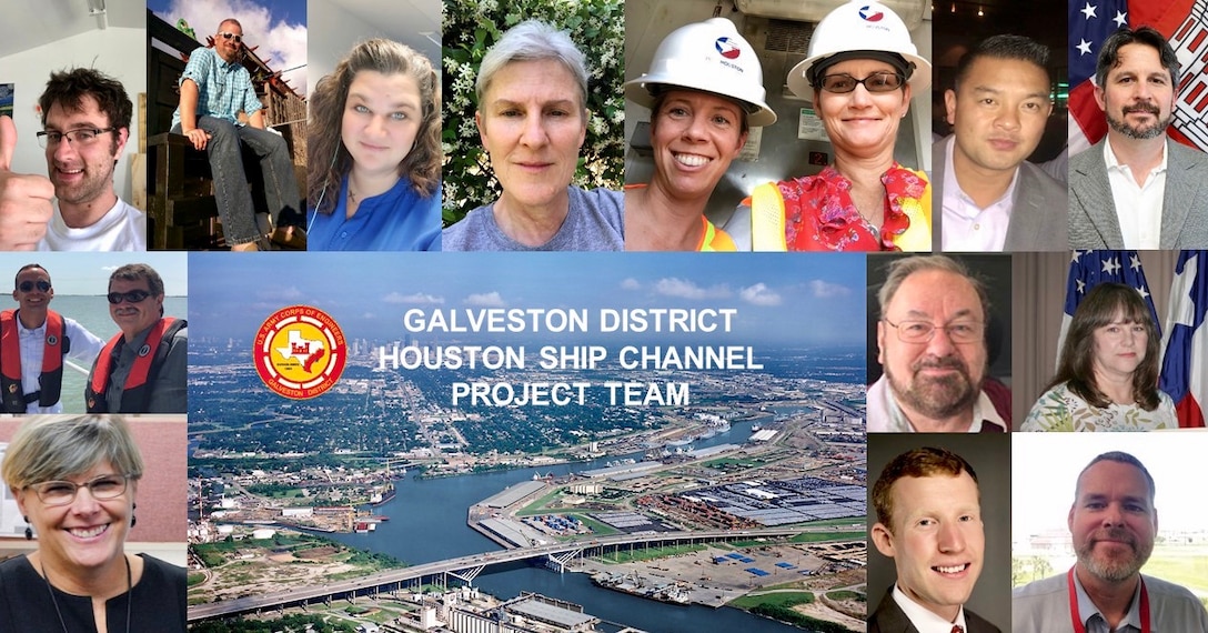 Members of the Houston Ship Channel Expansion Project submitted old photos of the Project Development Team (due to the social distancing guidelines for COVID19) to commemorate the signing of Houston Ship Channel Expansion Improvement Project Chief's Report. 

Left to Right Top Row: David Clark, John Campbell,
Bernice Taylor, Cheryl Jaynes, Kenny Pablo, Trish Campbell and AndreaContanzaro, Kenny Pablo, Maglio Corragio

Second Row - Tyler Henry and Brian Harper, Thomas White, and Nancy Cunningham Young

Last Row: Sheri Willey, Walker Messer and Rob Thomas