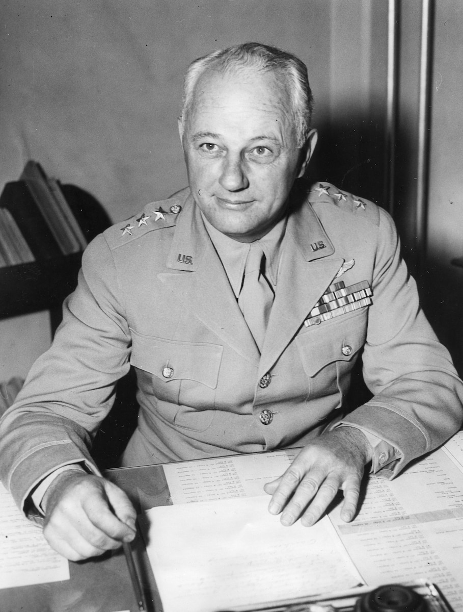 This is the official portrait of Lt. Gen. Delos Emmons.