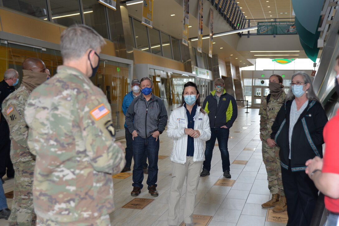 BG Thomas Tickner Visits USACE Alaska District's Alternate Care Facility