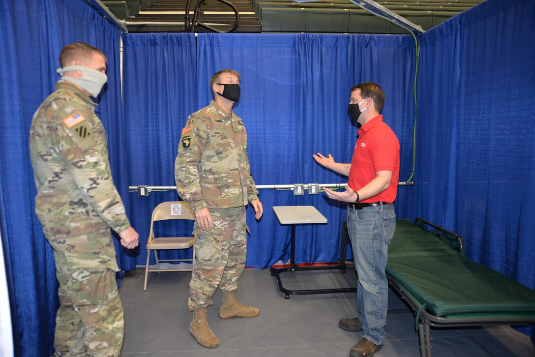 BG Thomas Tickner Visits USACE Alaska District's Alternate Care Facility