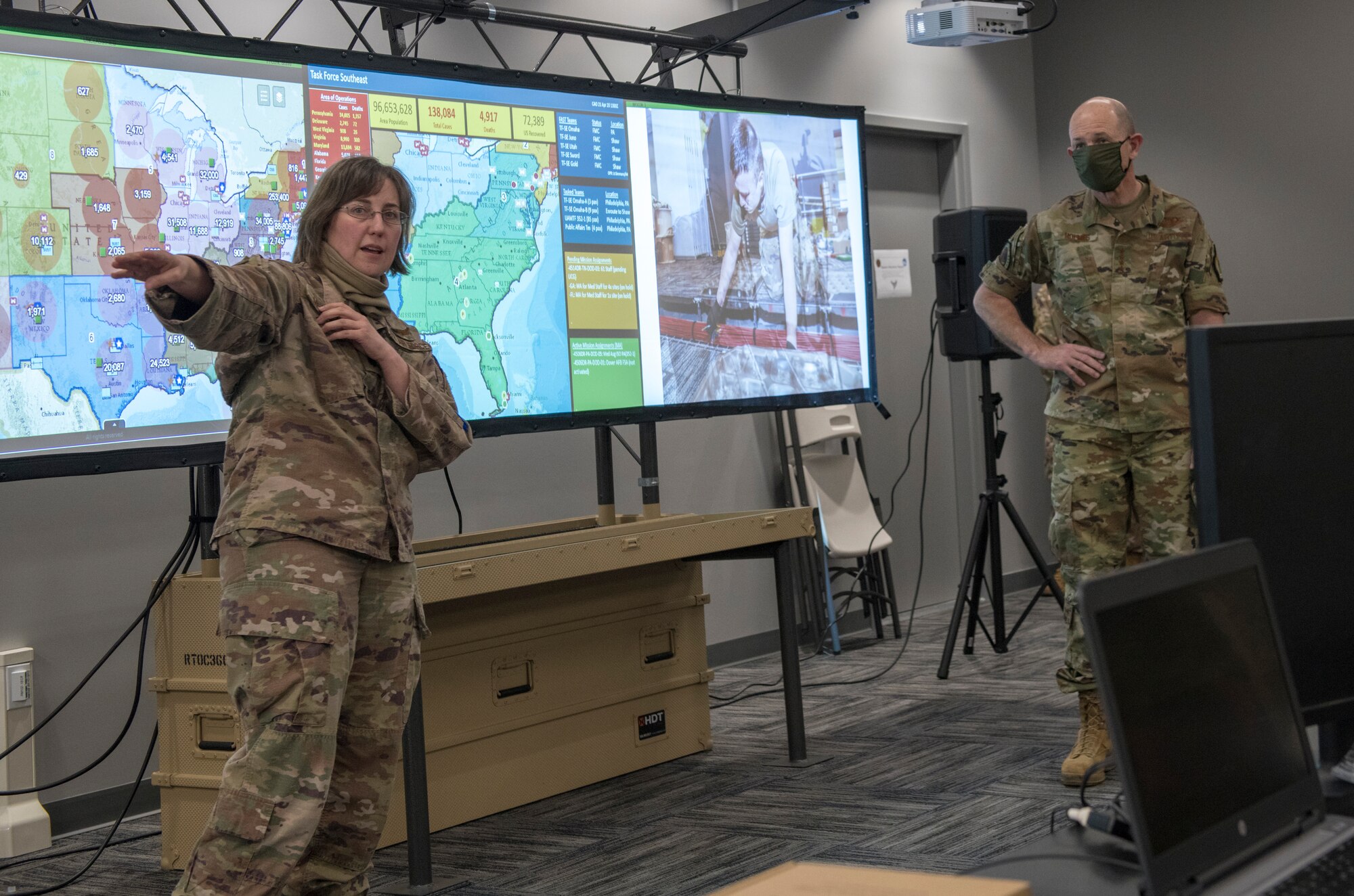 Photo of Task Force-Southeast Future Operations Center briefing COMACC