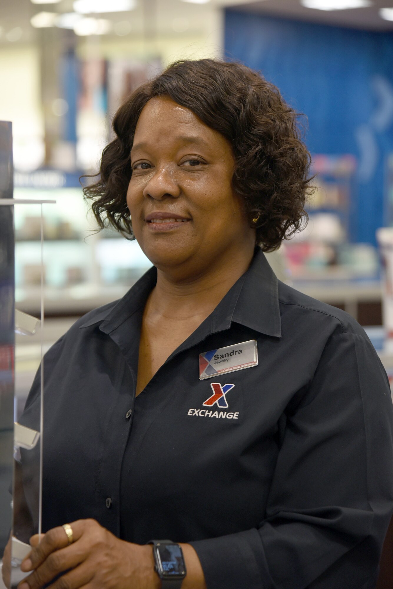 Sandra Brown is a jewelry associate at the Tinker Exchange and has worked on base for almost 25 years. Originally from Bossier City, Louisiana, Brown calls Midwest City her home. She enjoys church, reading her Bible, shopping and spending time with family and working with her co-workers.