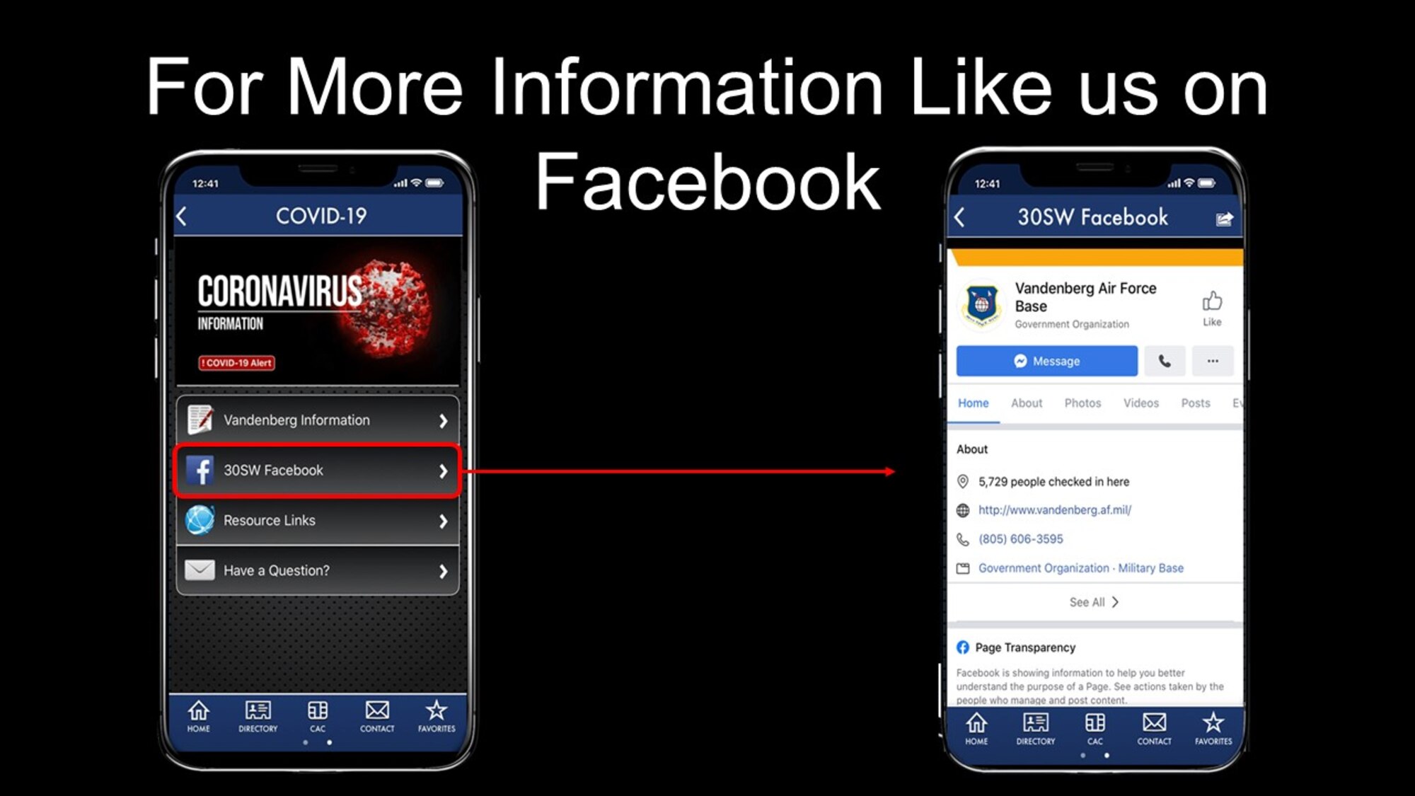 These slides describe how to add 30th Space Wing on the AF Connect app