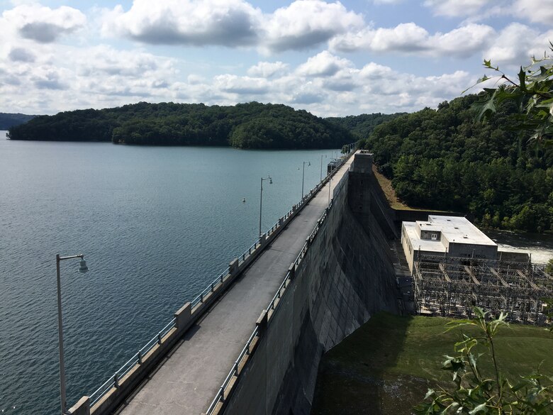The U.S. Army Corps of Engineers Nashville District announces Dale Hollow Dam Road at the dam in Celina, Tenn., is closing to all traffic 8 a.m. CST Monday, May 4, 2020 through Thursday, July 2, 2020 at 5 p.m., CST., as workers upgrade machinery at the dam. (USACE Photo)