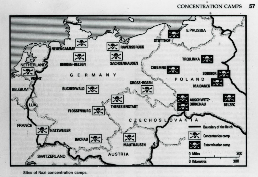 World War 2 Concentration Camps Map