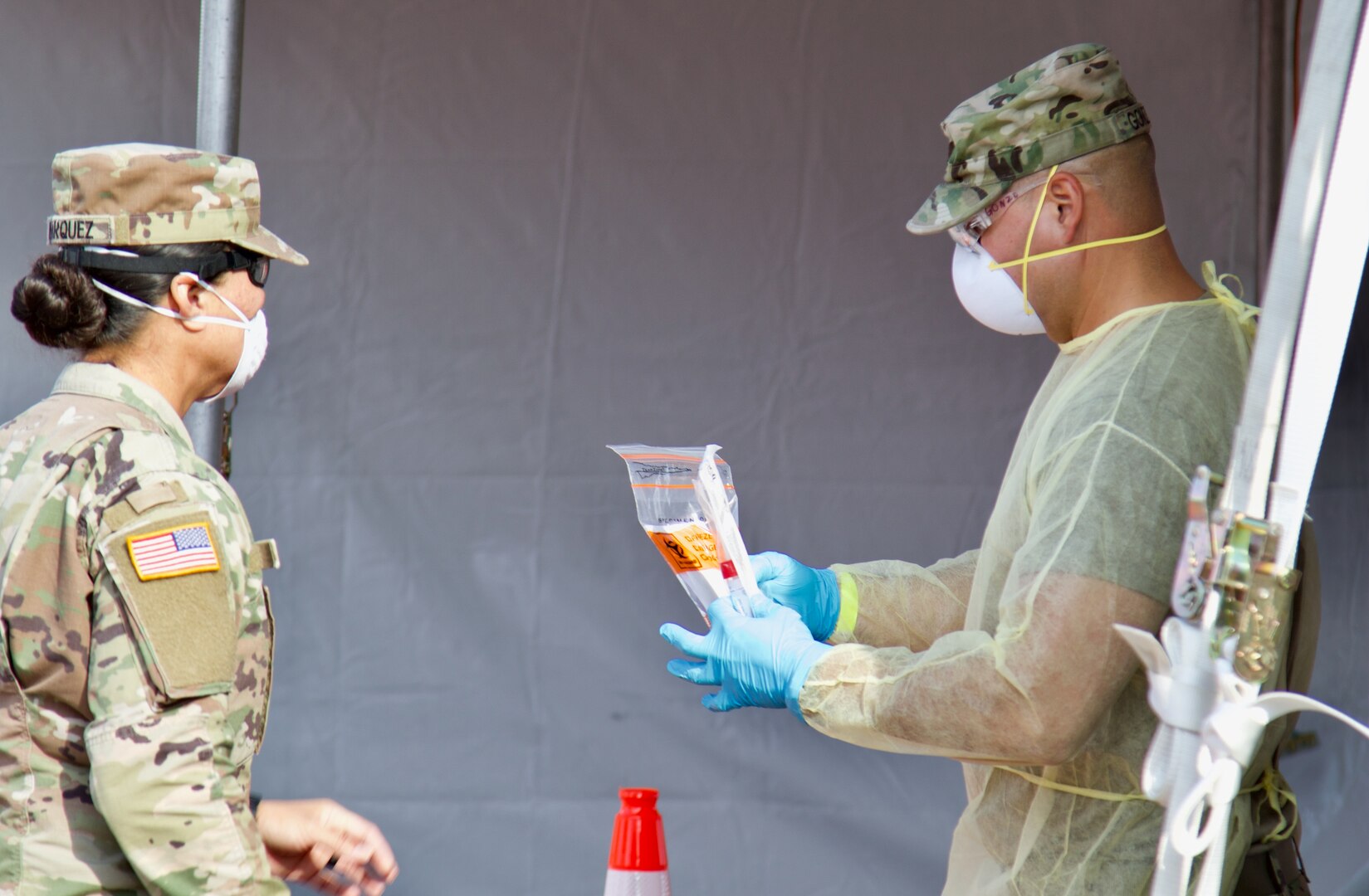 The Florida National Guard supports the Florida Department of Health at a walk-up community-based testing site in Miami-Dade County. The FLNG is working closely with federal, state and local partners during the COVID-19 response.