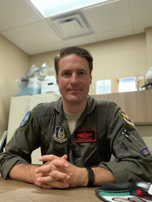 Maj. Jeremy Mabry, 301st Fighter Wing Sexual Assault Prevention and Response Program victim advocate, poses for a picture, April 19, 2020, at U.S. Naval Air Station Joint Reserve Base Fort Worth, Texas. Mabry was a pilot before accepting a position as a victim advocate.