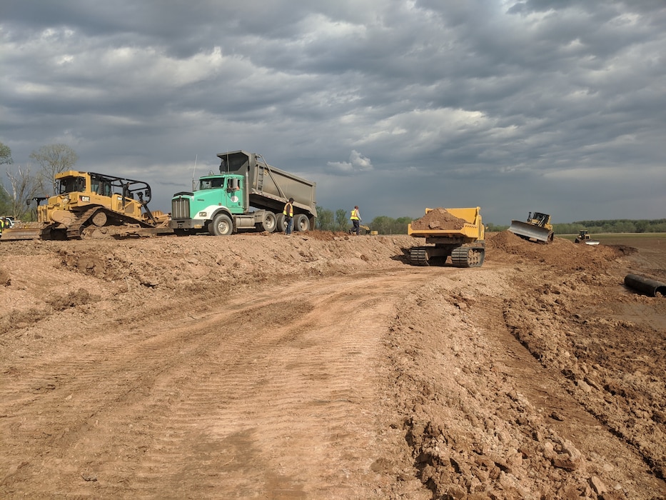 initial work complete at McLean Bottom Levee