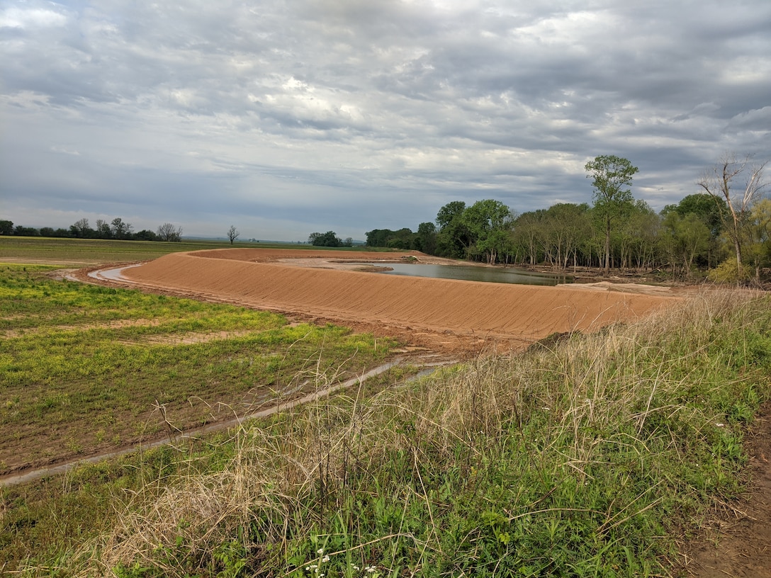 initial work complete at McLean Bottom Levee