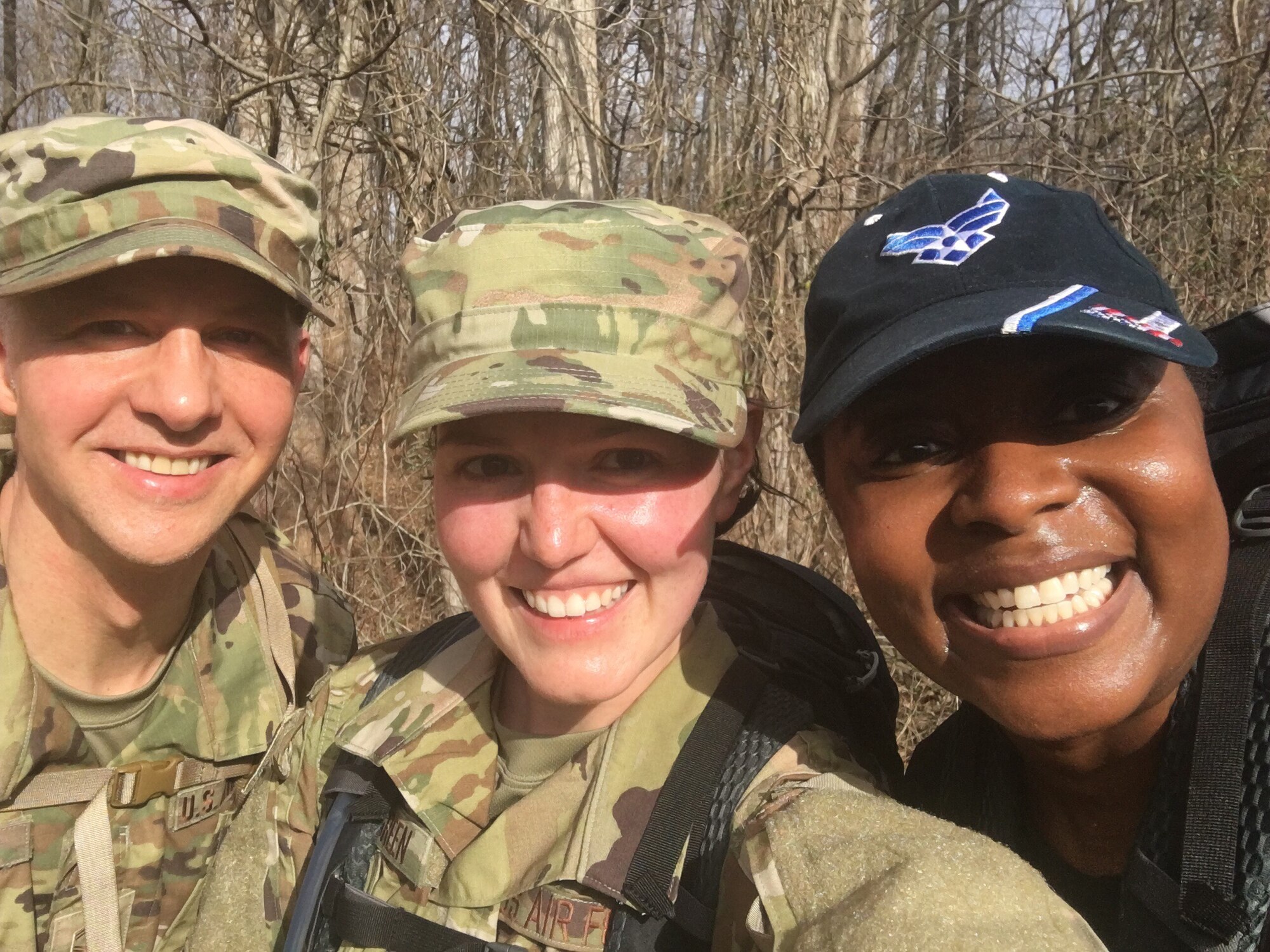 SMSgt Bradley Bennett and TSgt Jilian McGreen training locally with TSgt Stacey Holliday, another member of the Singing Sergeants.