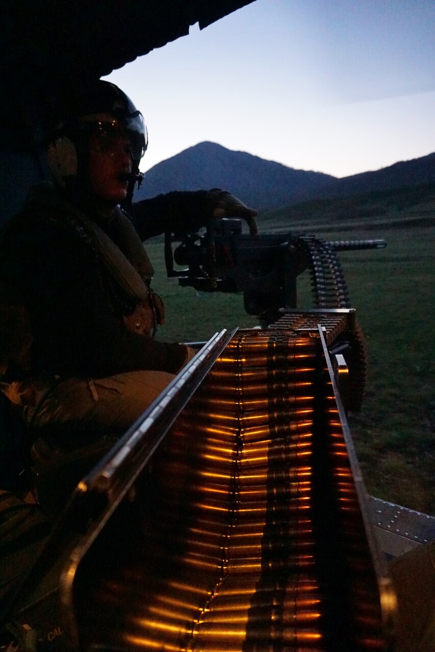 HSC-28 and Albanian military Gun Exercise