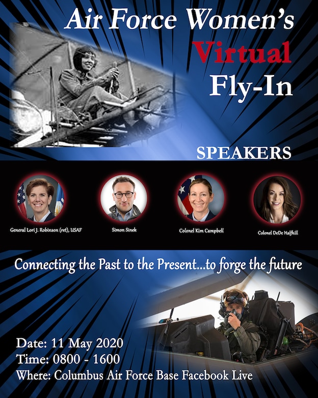 graphic depicting guest speakers for women's fly in