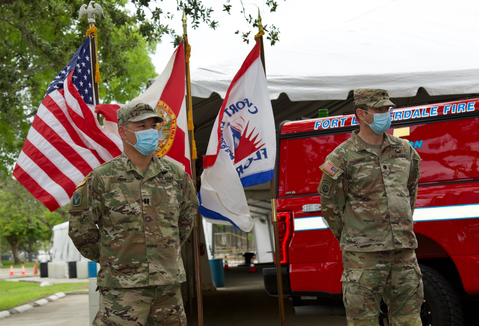 The Florida National Guard is supporting a new COVID-19 drive-through testing site at Holiday Park in Fort Lauderdale. Guard members from the 2-124th Regiment, 53rd Infantry Brigade Combat Team (IBCT), will provide logistical support to the city and other local partners.