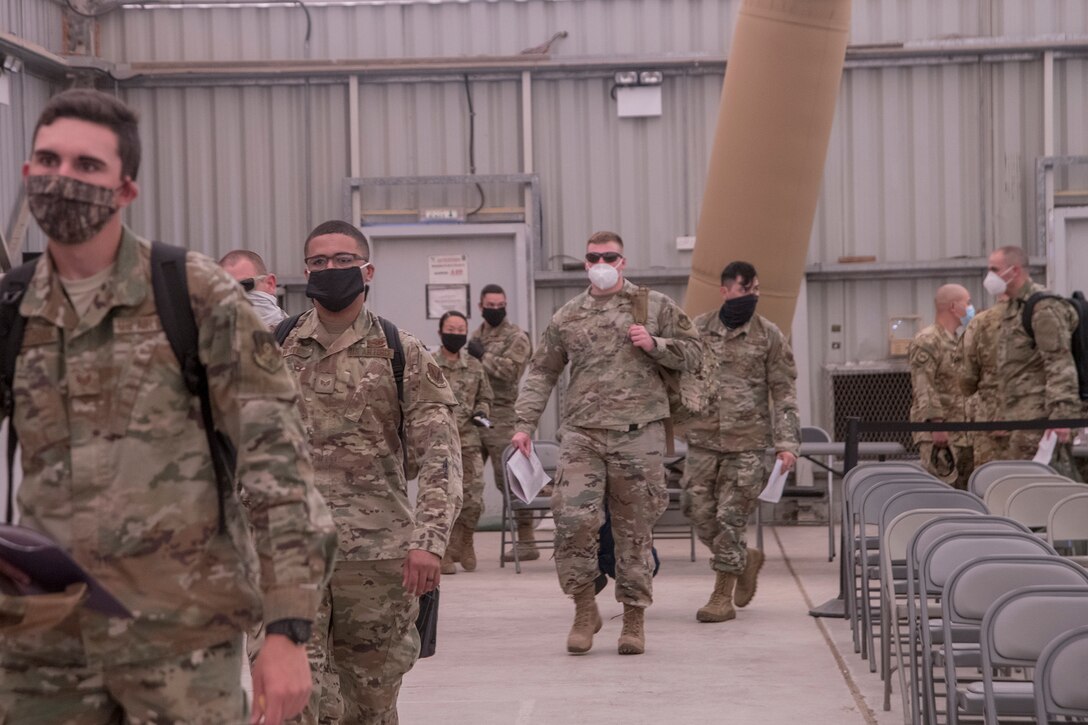 380th AEW executes COVID-19 prevention measures during deployment