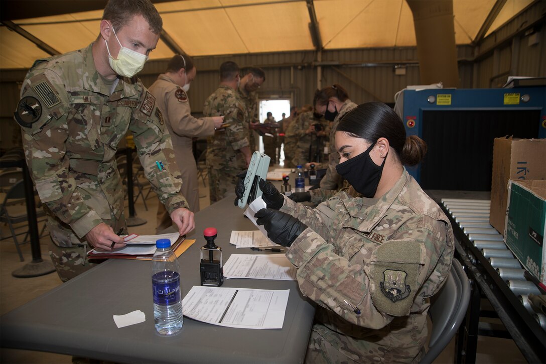 380th AEW executes COVID-19 prevention measures during deployment
