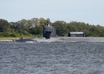 The Ohio-class guided-missile submarine USS Georgia (SSGN 729)(Gold) returns to its homeport at Naval Submarine Base Kings Bay, Ga. Ohio-class guided-missile submarines are capable of carrying up to 154 tomahawk land-attack cruise missiles. The base is home to all East Coast Ohio-Class submarines.