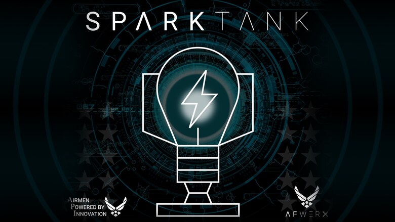 Spark Tank is an annual competition where Airmen pitch innovative ideas to top Ai Force leadership and a panel of industry experts. Key project themes include improved task management, commercial best practices for healthcare, workforce development, automation, suicide prevention and detection, and maintenance and airfield assessment innovation. (U.S. Air Force curtesy photo)