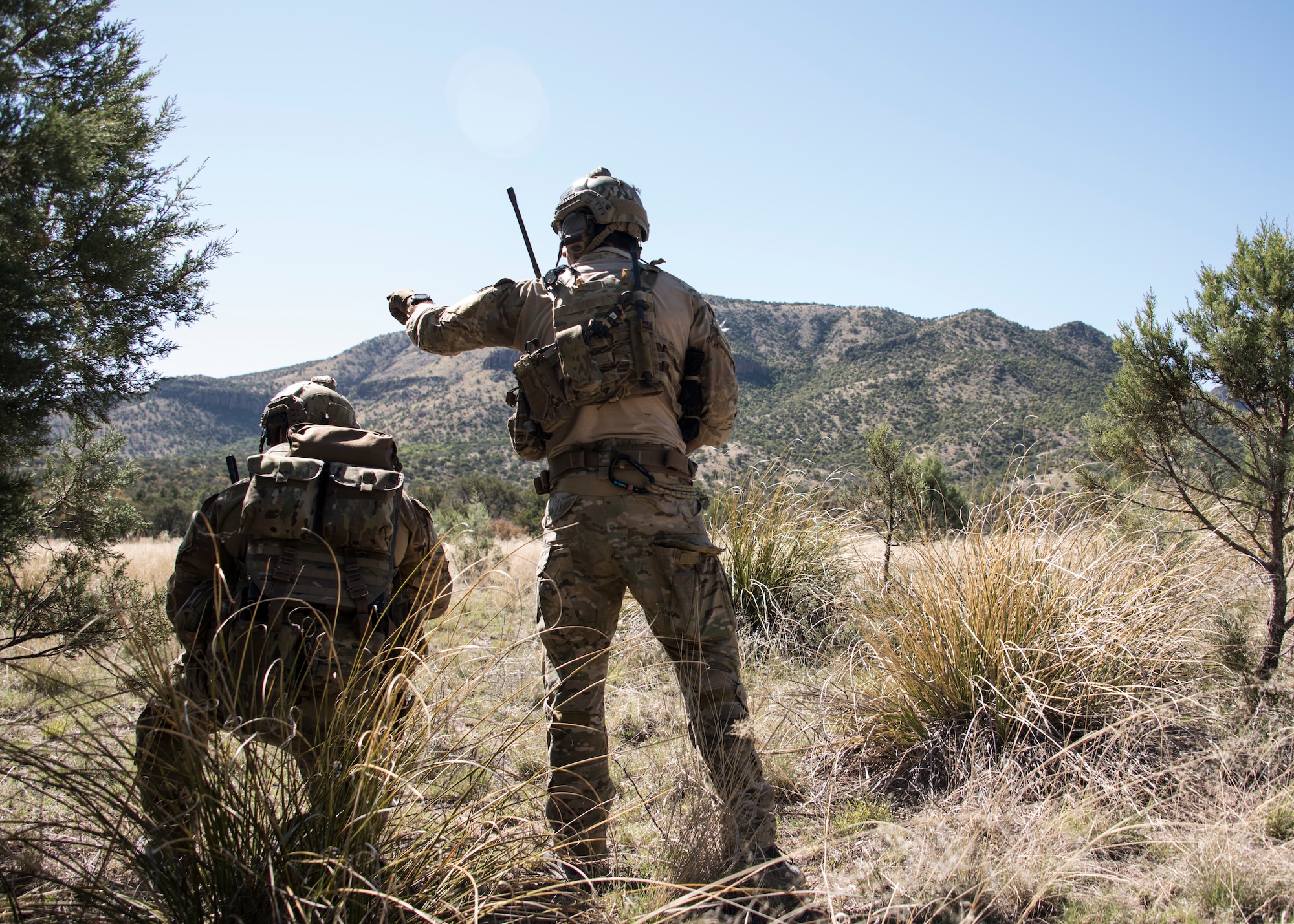 A photo of pararescueman executing a personnel recovery mission