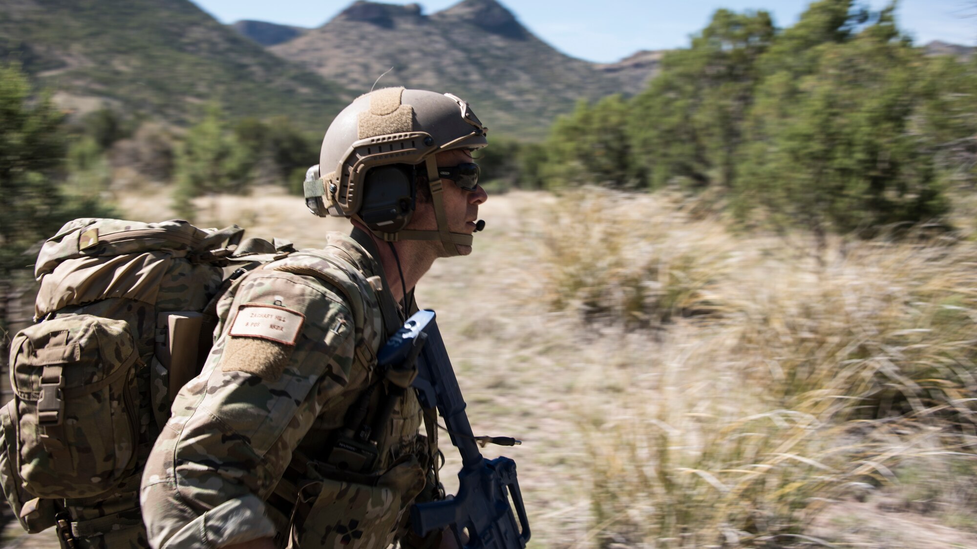 A photo of pararescueman executing a personnel recovery mission