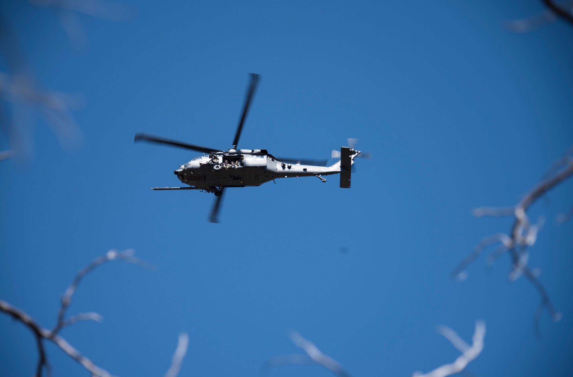 A photo of pararescueman executing a personnel recovery mission