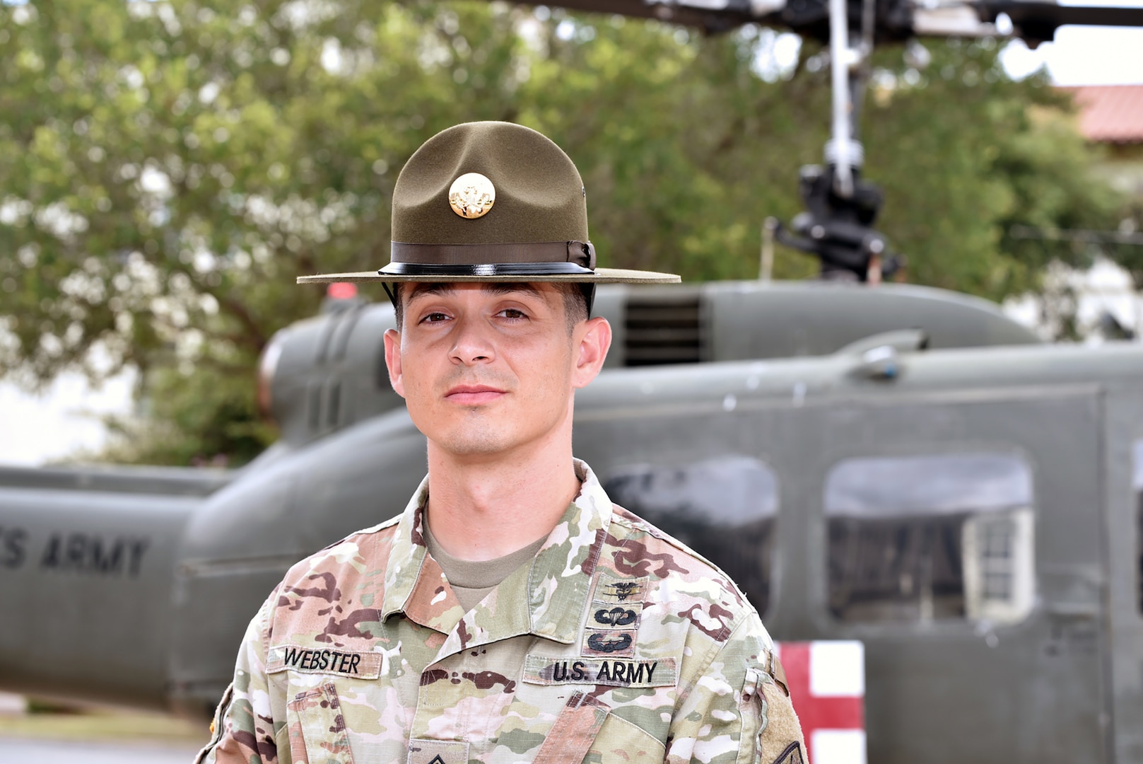 Staff Sgt. Travis Webster, the U.S. Army Medical Center of Excellence 2020 Drill Sergeant of the Year.