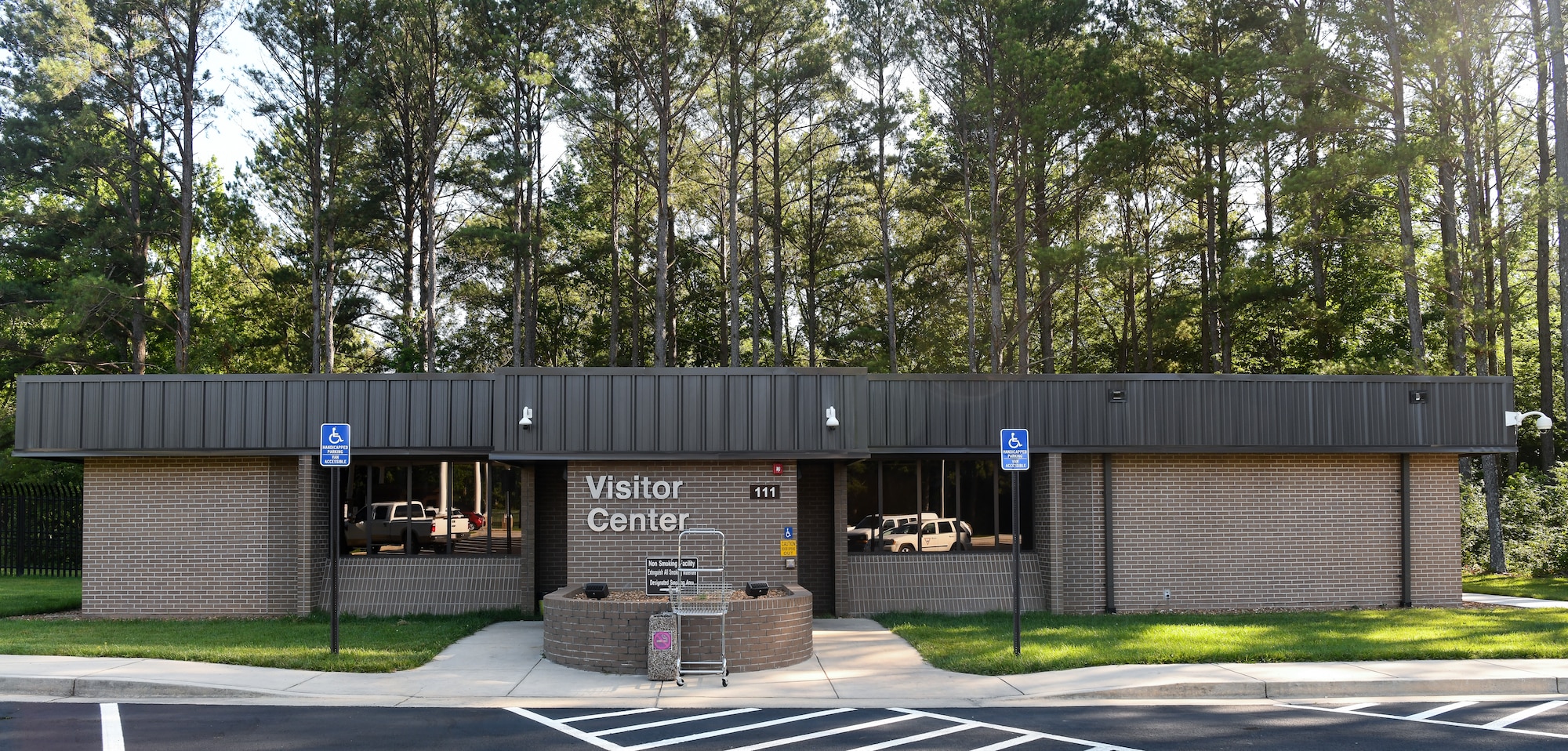 A renovation to the Visitor Control Center, shown here July 7, 2020, at Arnold Air Force Base, Tenn. expanded the facility and upgraded the interior and systems in the existing section. (U.S. Air Force photo by Jill Pickett)