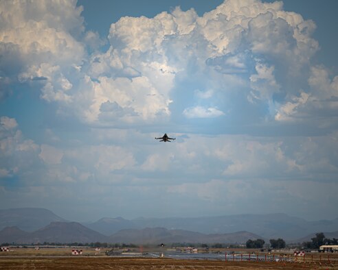 Aircraft soaring over Luke AFB