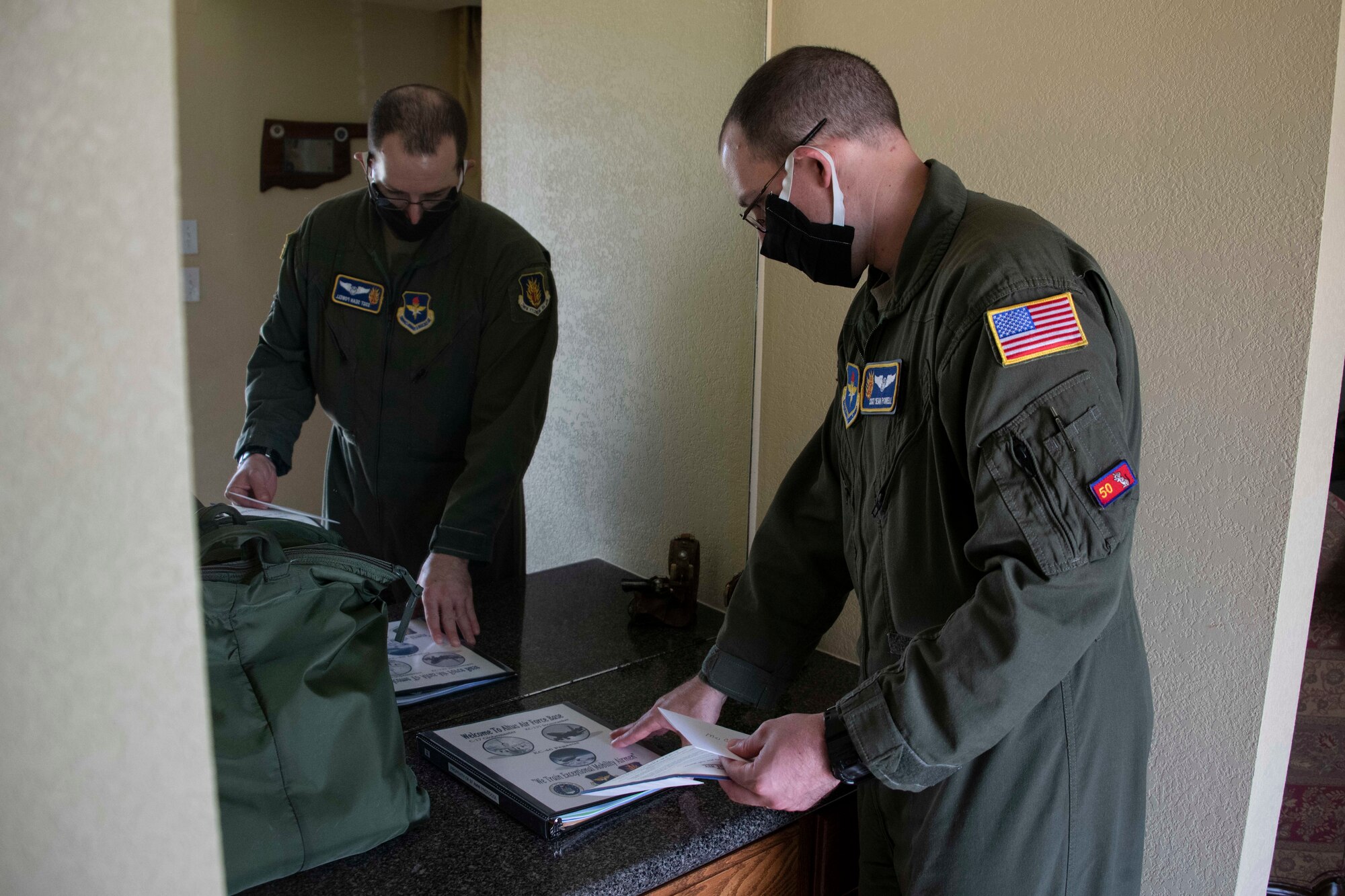 Airmen from the protocall office