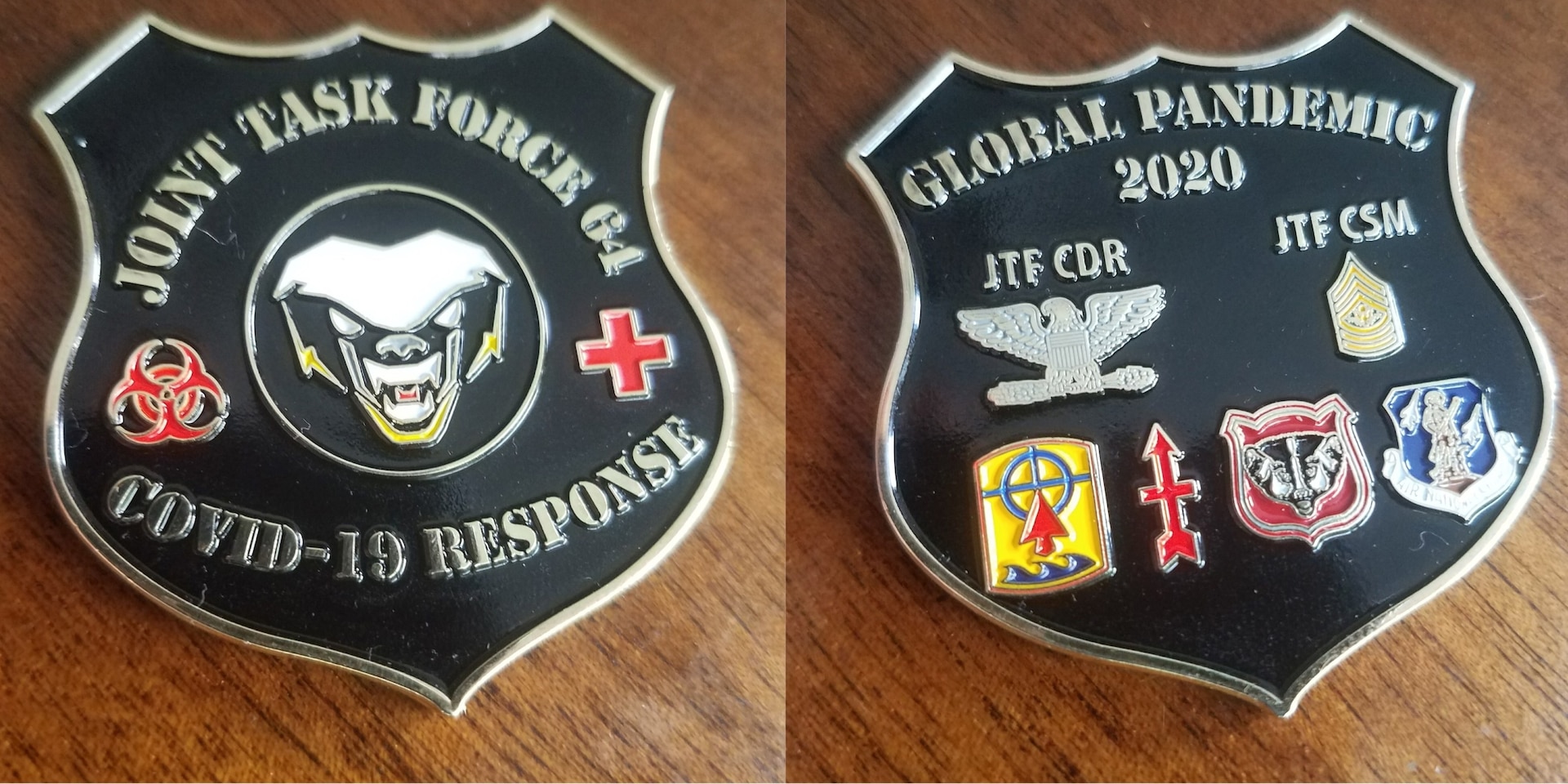 The coin that all Wisconsin National Guard Soldiers and Airmen mobilized for the COVID-19 pandemic response will receive for their service. At its peak, the Wisconsin National Guard mobilized more than 1,400 troops to support Wisconsin’s response.