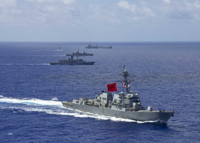 U.S. Warship Joins Partners for Multinational Group Sail