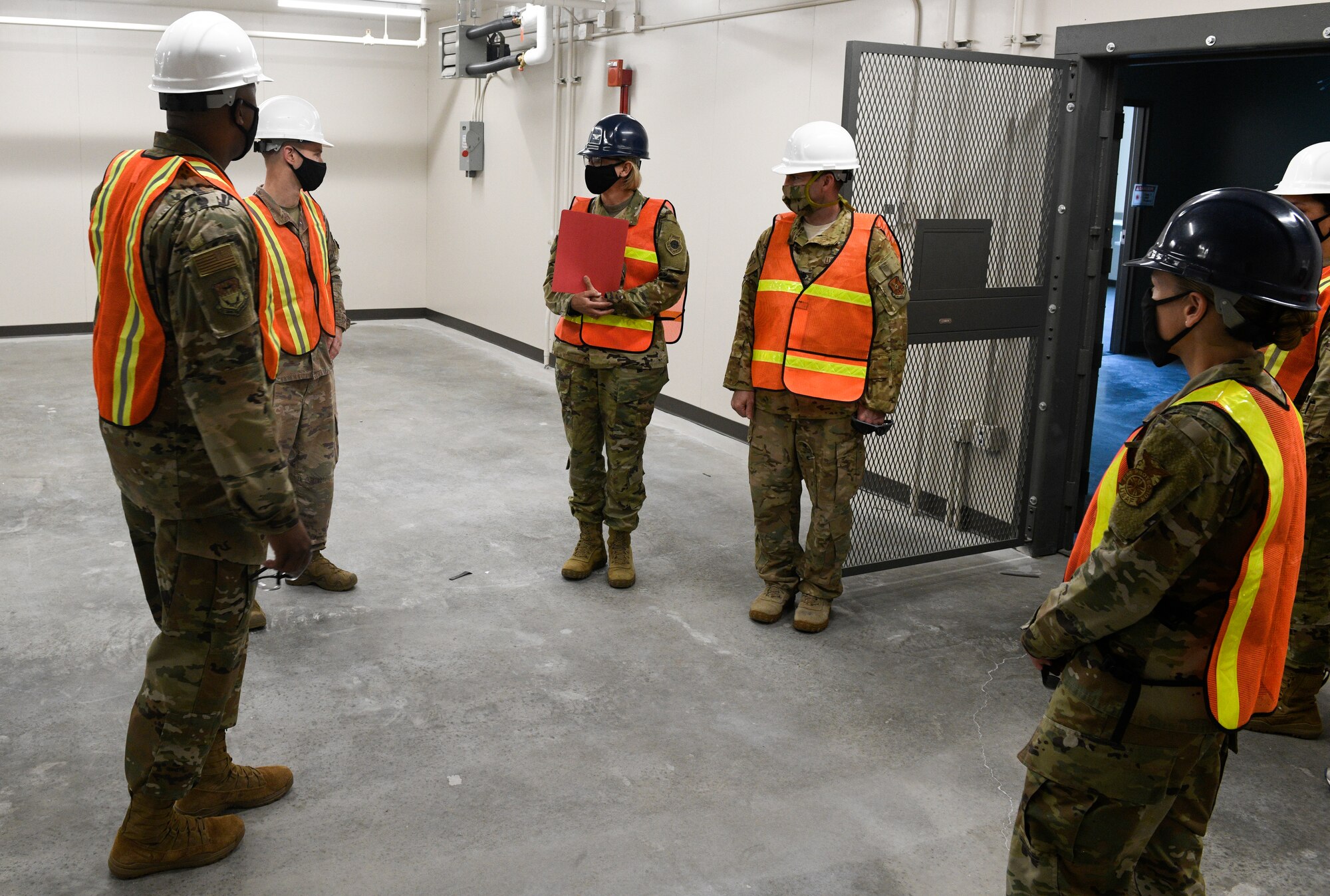 Col. Jennifer Reeves, 341st Missile Wing commander, tours the new Tactical Response Force/Helicopter Operations Alert Facility during a ribbon-cutting ceremony Aug. 4, 2020, at Malmstrom Air Force Base, Mont.