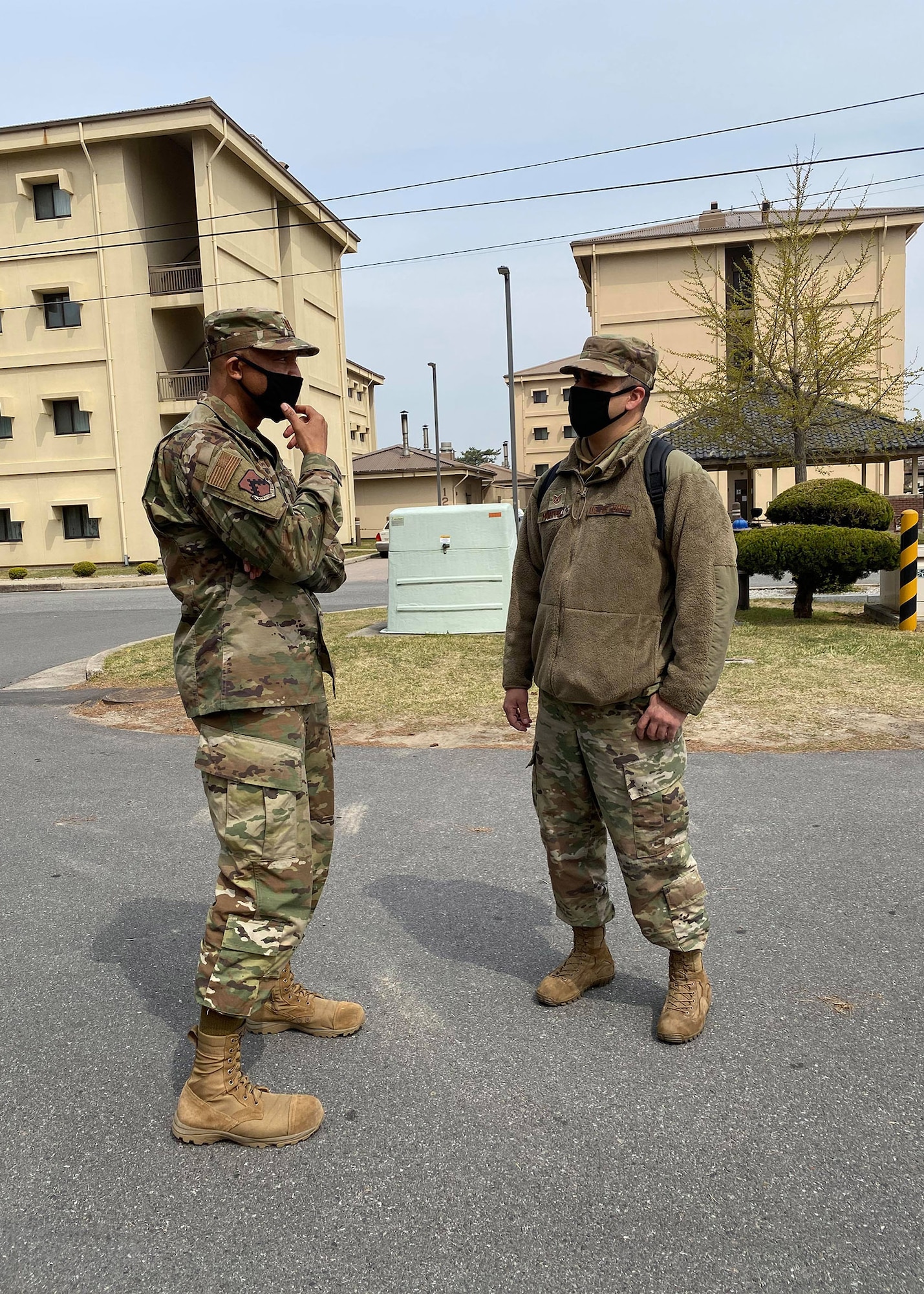 A chaplain assigned to the 8th Fighter Wing, Kunsan Air Base, Republic of Korea, talks with an Airman at at Kunsan AB. Pacific Air Forces has directed the development of True North-Lite, a PACAF-specific program aimed at facilitating the positive results of True North with only a fraction of the manpower. (Courtesy Photo)