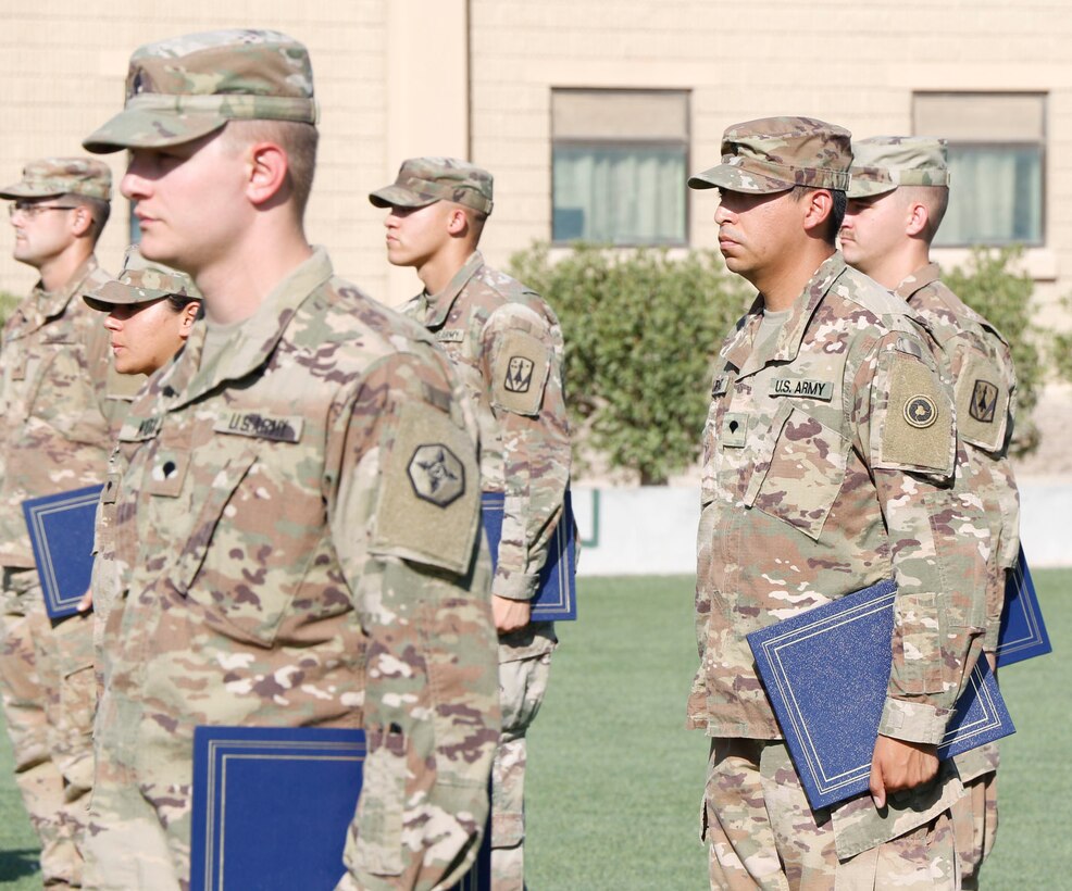 Soldiers Graduate from eBLC at Camp Arifjan, Kuwait