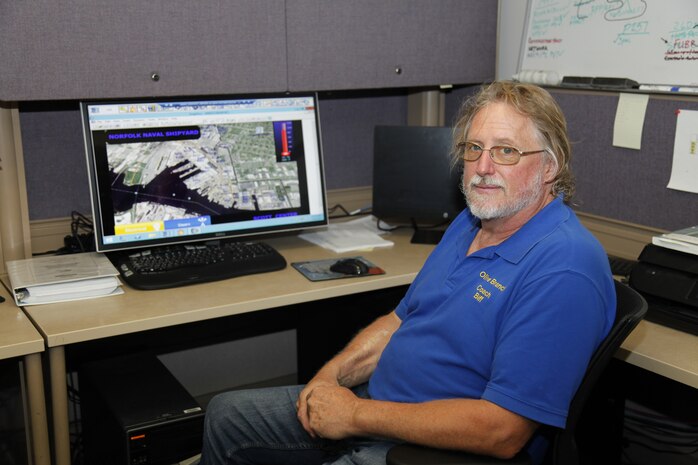 Norfolk Naval Shipyard’s (NNSY) Installation Energy Manger, Emory “Biff” Wilson monitors the Heating, Ventilation and Air Conditioning (HVAC) systems throughout the shipyard. This monitoring is completed on the Direct Digital Controls (DDC) system, which allows Wilson to monitor, adjust, manage and troubleshoot all HVAC systems aboard NNSY. The DDC system can raise and lower temperatures in various buildings in an effort to maximize energy efficiency and it is one of the many tools utilized in NNSY’s energy conservation program.