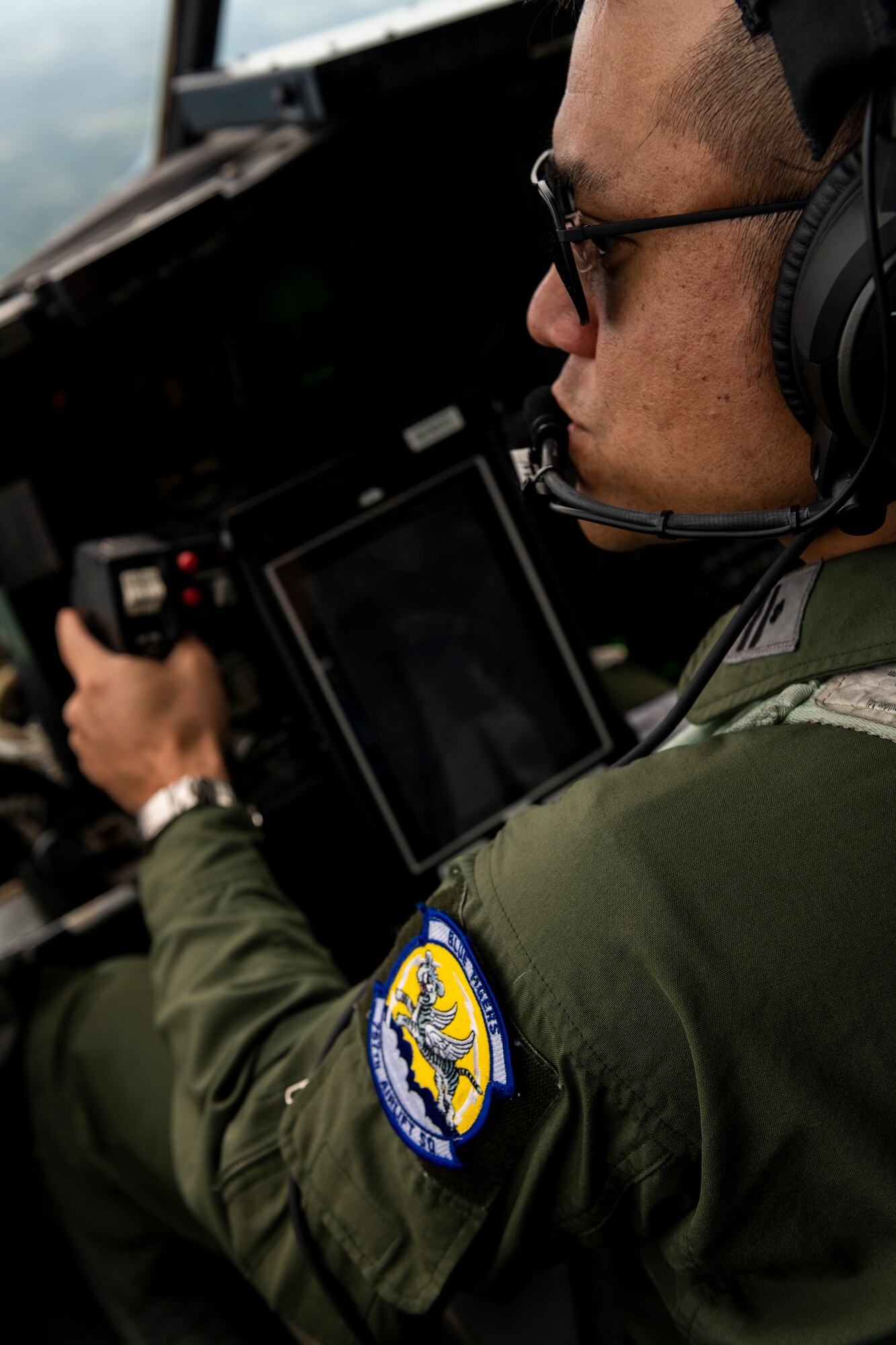 Maj. Kazunori Takahara, a pilot with the Japan Air-Self Defense Force’s 1st Tactical Airlift Wing, flight commands a 757th Airlift Squadron C-130H Hercules aircraft, July 22, 2020, over Northeast Ohio. Takahara is a participant in the Defense Personnel Exchange Program, where he will spend two and a half years assigned to the United States Air Force’s 910th Airlift Wing. The DPEP is designed to nurture the bonds of friendship and understanding that exist between the two air forces through the exchange of ideas and tactics by the members of each service.