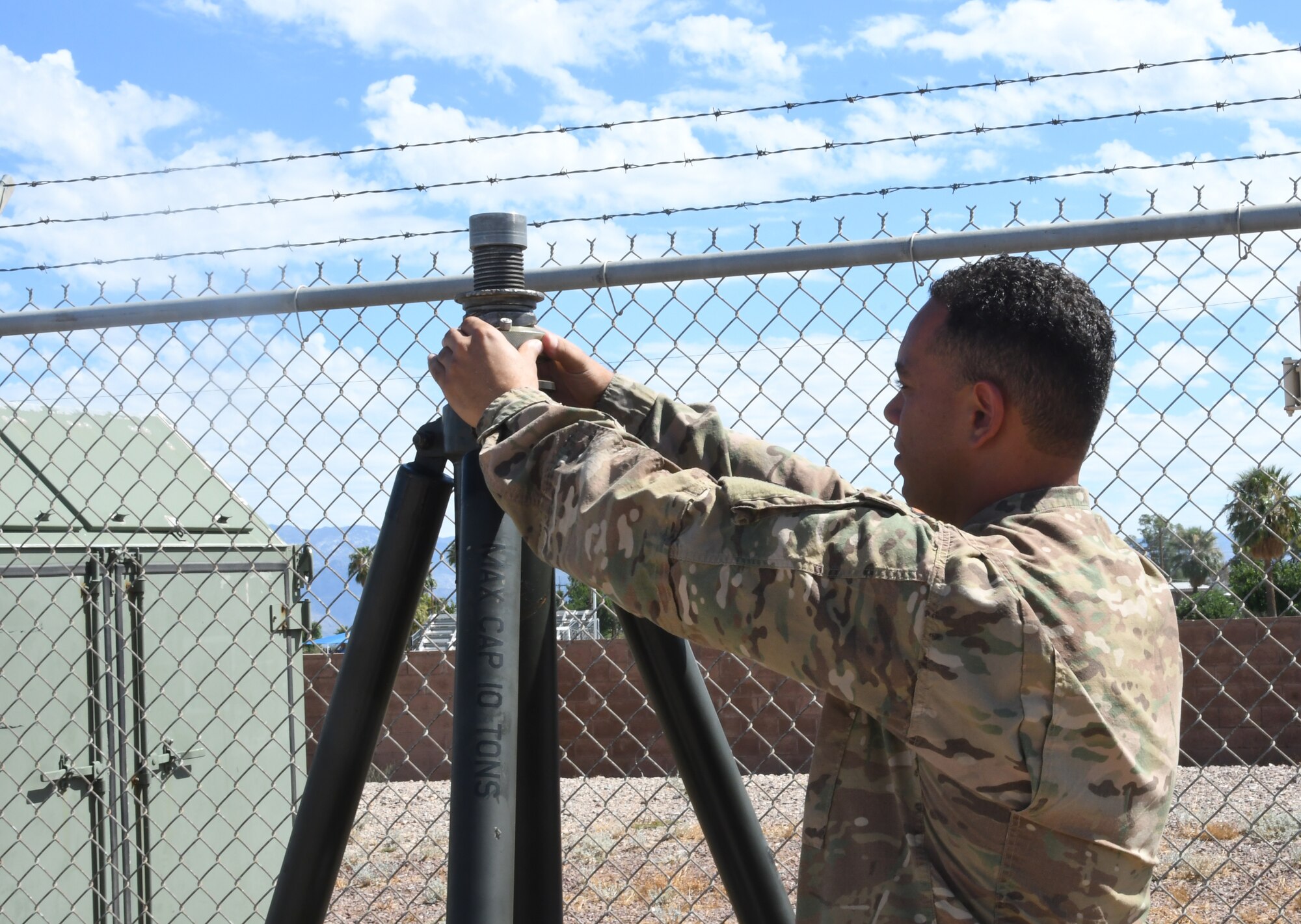 An Airman works.