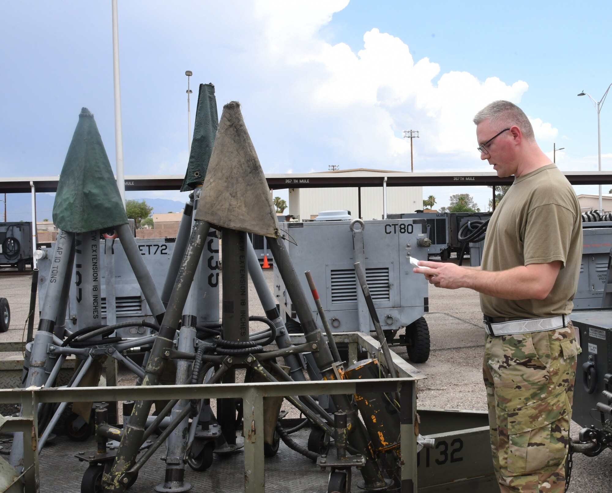 An Airman works.