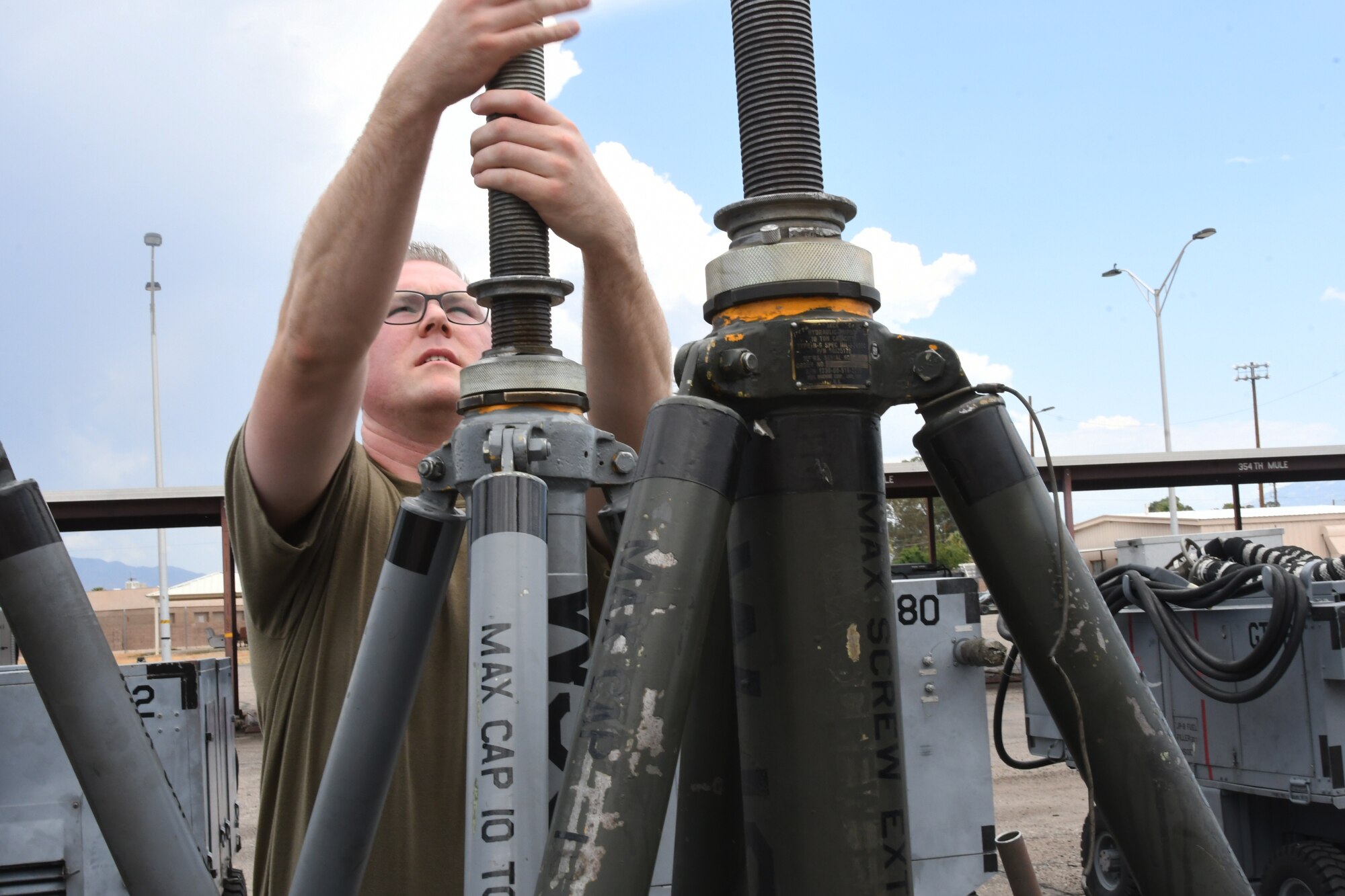 An Airman works.
