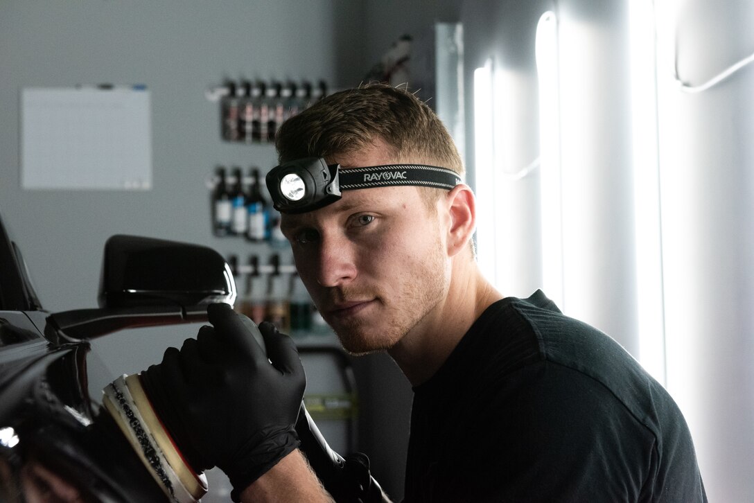 Senior Airman Teddy Michon, a public affairs specialist for the 167th Airlift Wing and owner/operates of Drexel Detailing LLC,  says the skills and training he’s received in the military has helped him be a better person and a better business owner.
