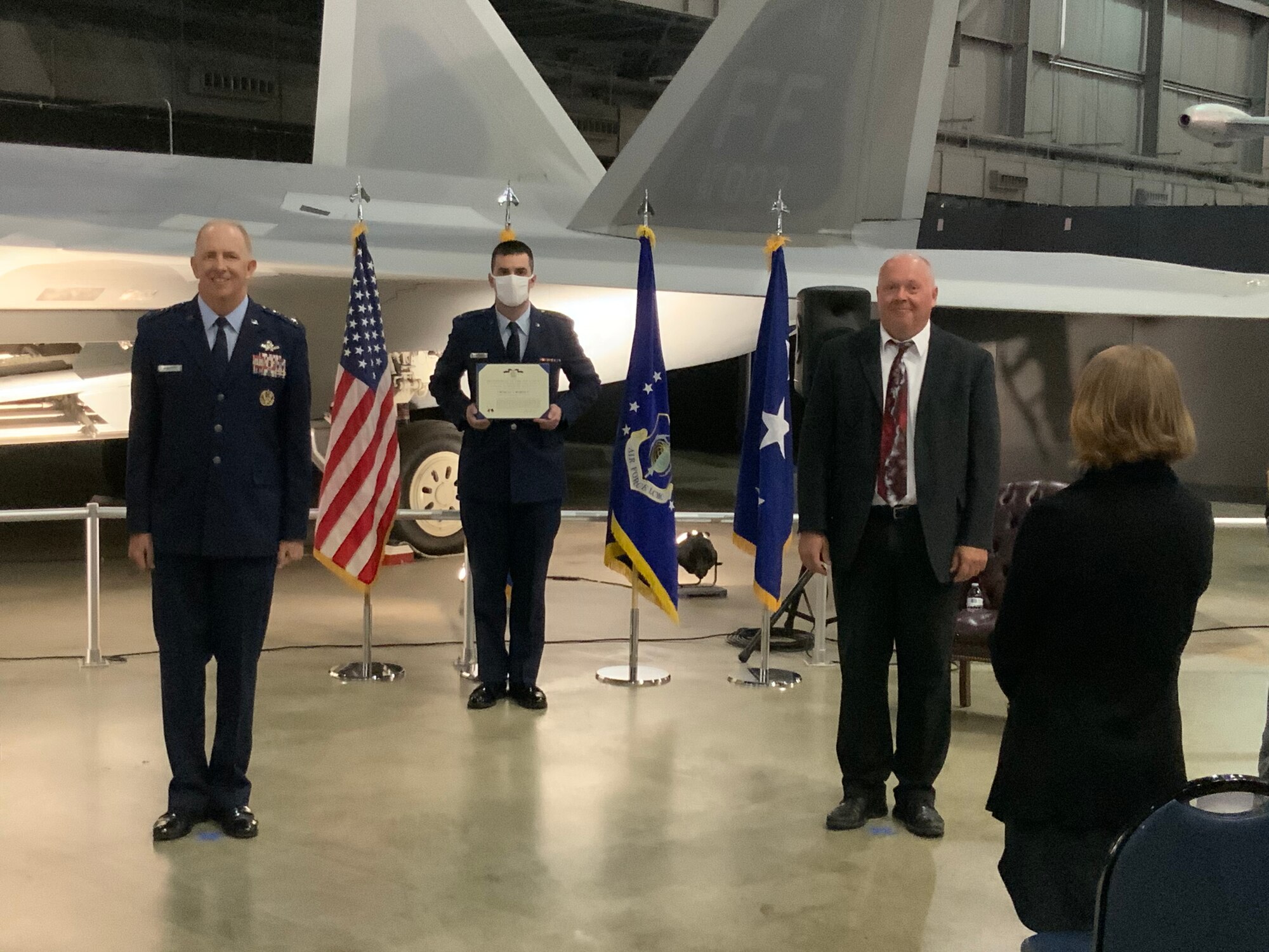 Charles A. “Chuck” Babish IV, Air Force Senior Level Executive for Aircraft Structural Integrity, was presented the Decoration for Exceptional Civilian Service in a ceremony presided by Air Force Life Cycle Management Center Commander, Lt. Gen. Robert McMurry, at the National Museum of the United States Air Force on August 5.