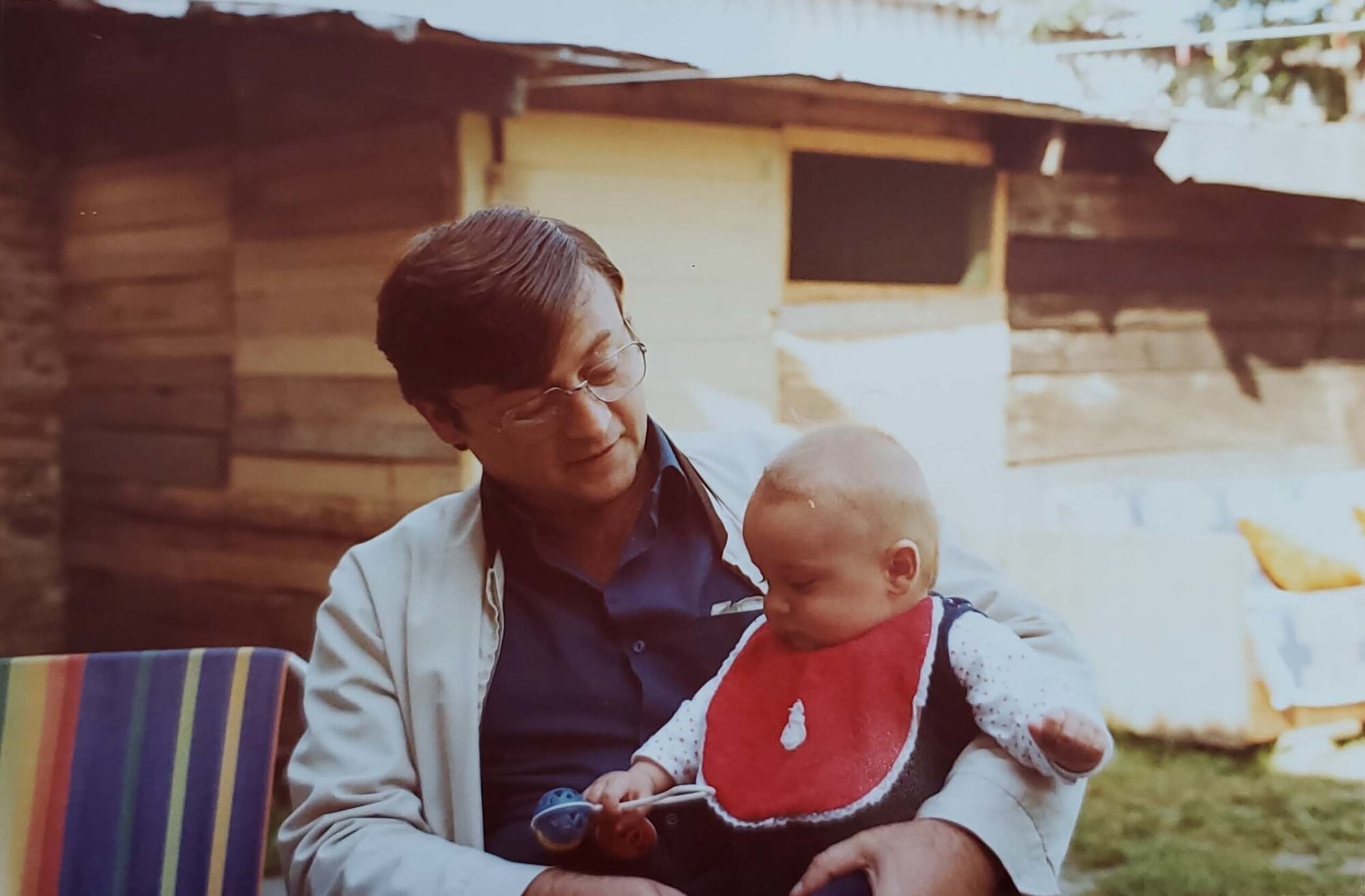 Tech. Sgt. Muris Secerbegovic, 433rd Maintenance Group quality assurance inspector, as a child with his father, Mustaj, in Banja Luka, Bosnia-Herzigovina, May 1983.