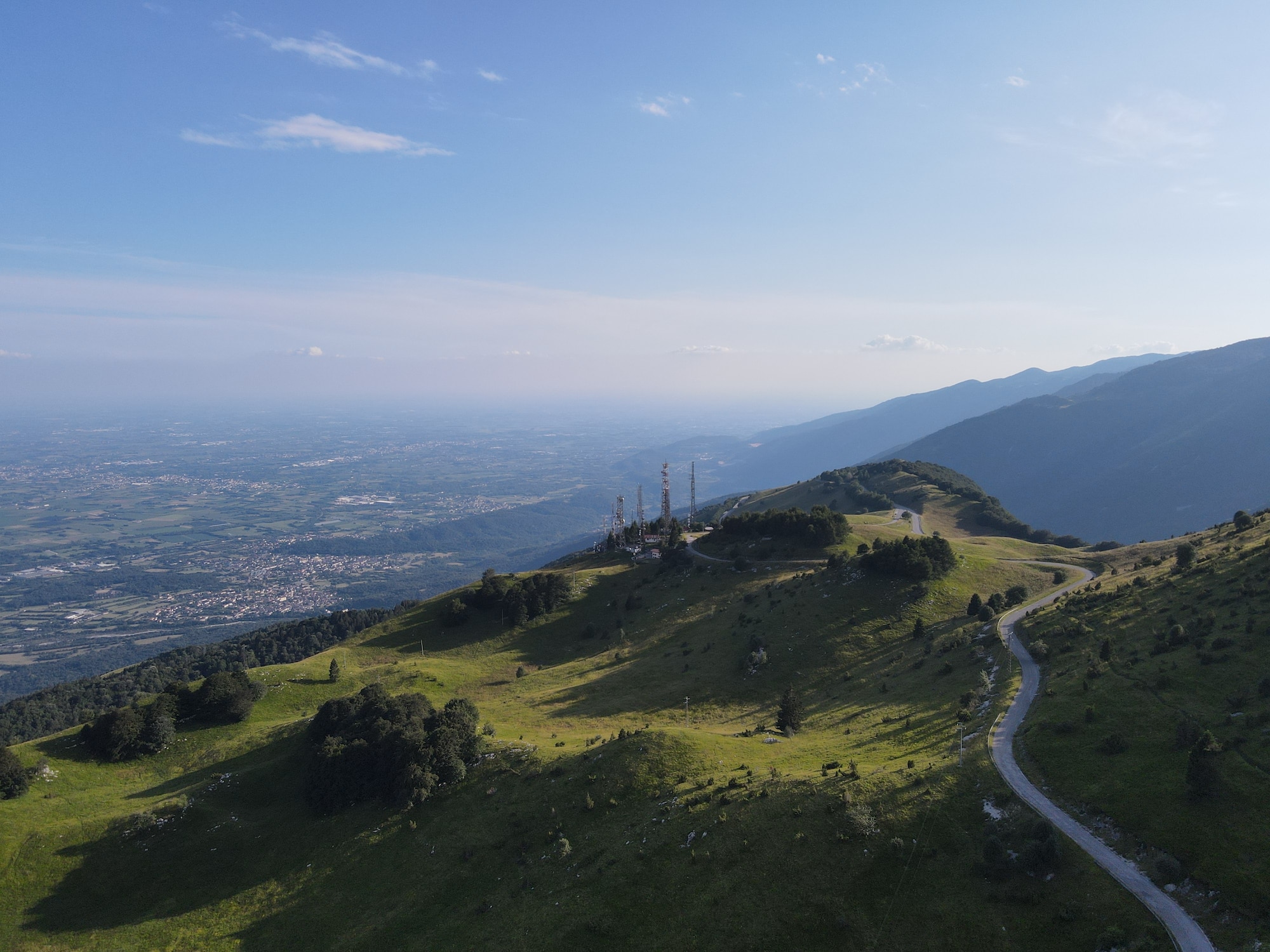 The hillside and valley at Piancavallo, Italy, July 23, 2020. Piancavallo is 4,199 feet above sea level, and at the foot of Monte Cavallo. (U.S. Air Force photo by Senior Airman Kevin Sommer)