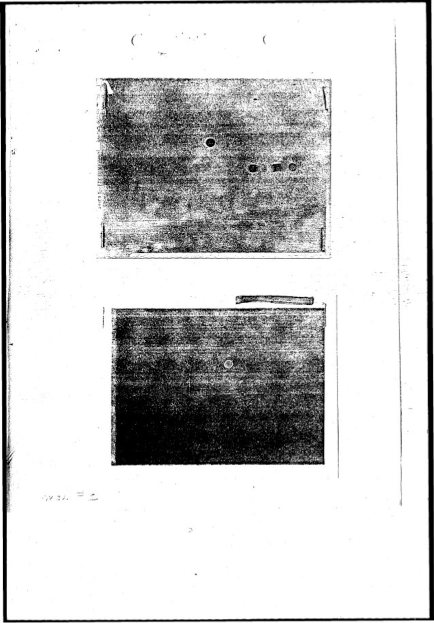 Shown are photographs taken in New Mexico by an Airman on Oct. 21, 1949, of an aerial phenomena and reported to OSI. (OSI District Files; 17th District: Kirkland Air Force Base, N.M.; OSI File Designation 24-185-17)