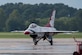 U.S. Air Force Thunderbird members perform post-flight checks and maintenance on the aircraft after arriving at Joint Base Langley-Eustis, Virginia, Aug. 5, 2020.