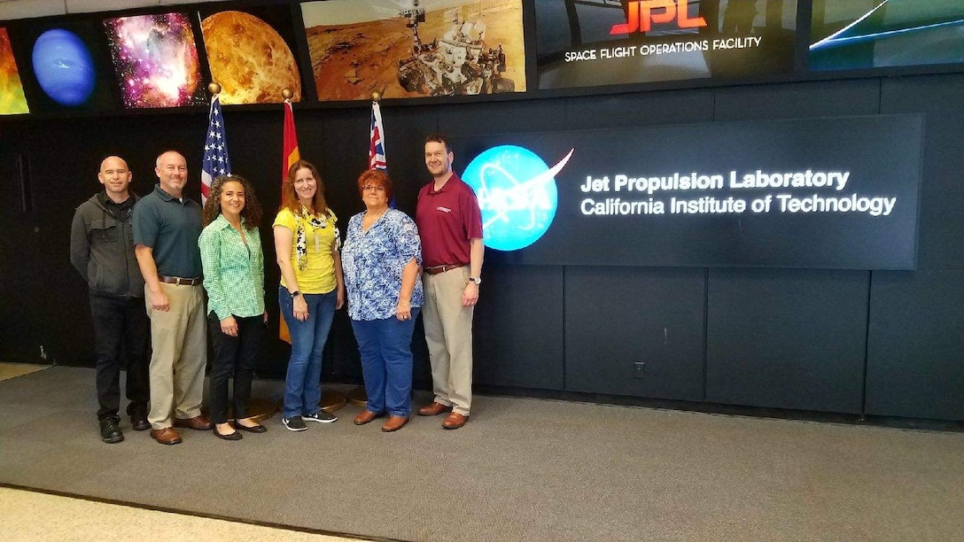 DLA Energy Aerospace Energy employees outside NASA’s Jet Propulsion Laboratory